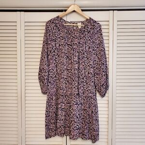 H&M Purple and Pink Ditsy Floral  Dress, Size XL